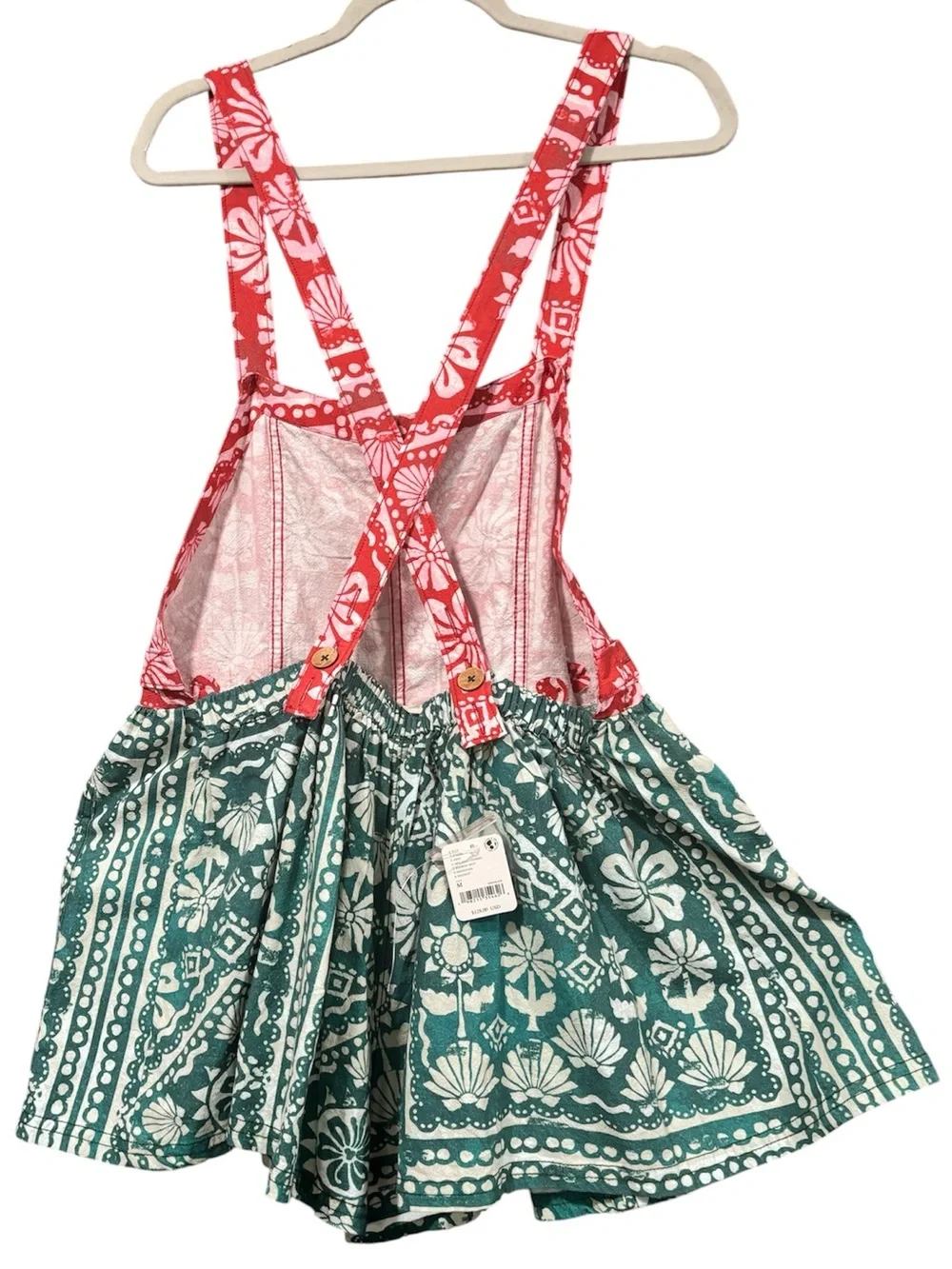 Free People Palm Bay Boho short overalls size M